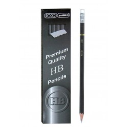 مجموعة أقلام رصاص HB مزودة بممحاة مكونة من 12 قلم أسود مجموعة أقلام رصاص HB مزودة بممحاة مكونة من 12 قلم أسود
