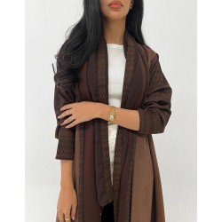 عباية شامواه بني مع سدو أكمام وأطراف القصة كلوش