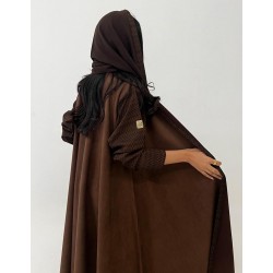 عباية شامواه بني مع سدو أكمام وأطراف القصة كلوش