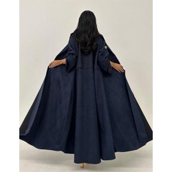 عباية شامواه كلوش كحلي مع سدو قصة رسمية