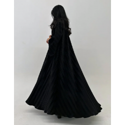 عباية مخمل مكسر كلوش أكمام قصة كلوش